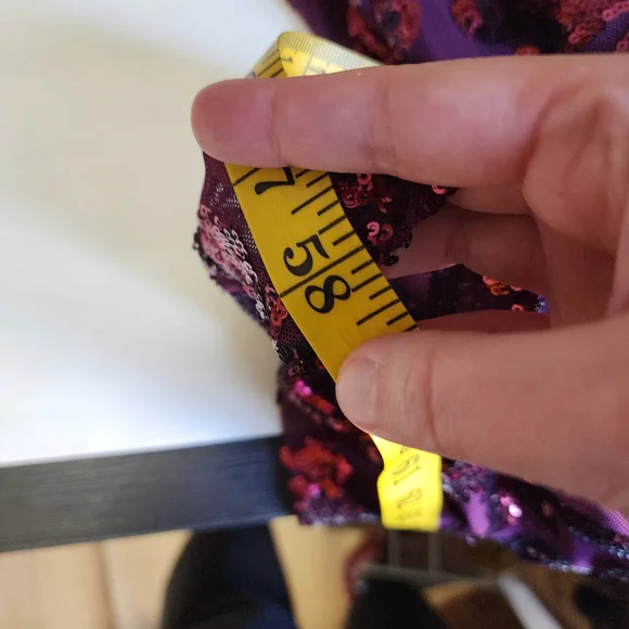 Windsor Tasha Fuchsia Sequin Brocade Mermaid Lace Back Formal Dress - Picture 11 of 12